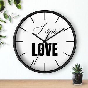 Affirmation I Am Love Wall Clock